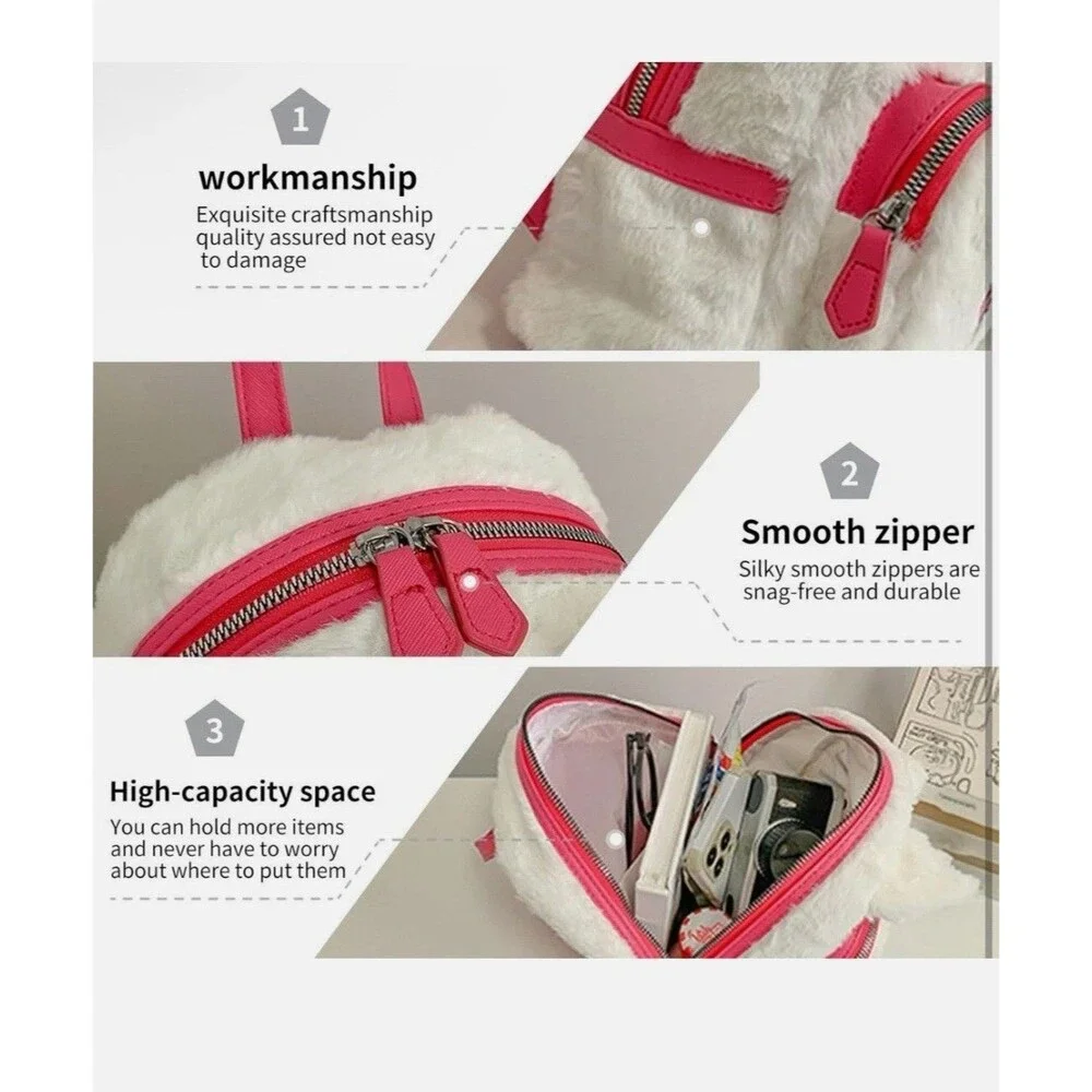 Hello Kitty Plush Backpack Very Cute  | High Quality Material